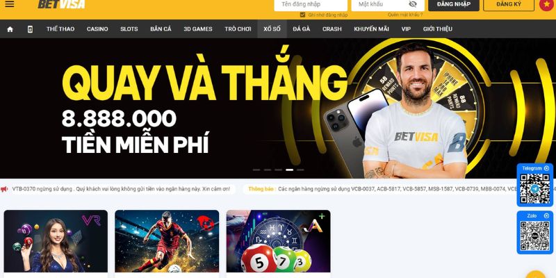 Mọi hình thức nạp tiền Betvisa được đánh giá cao